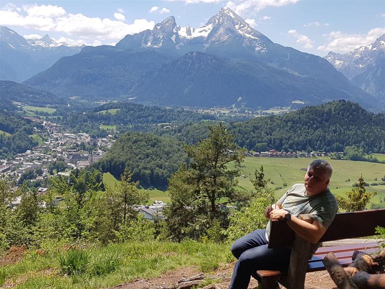 Blick von der Marxenhöhe auf den Watzmann